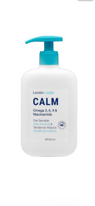 Loción CorporalCalm.Łagodzący balsam do ciała z kwasami omega.Deliplus