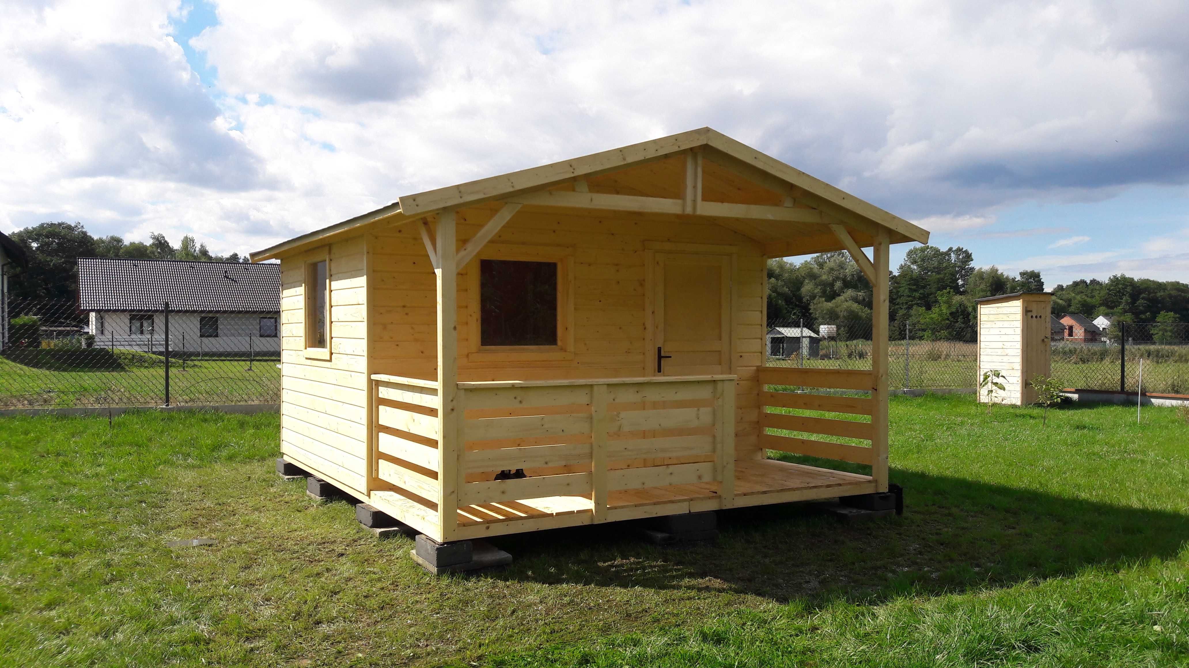 Domek drewniany, ogrodowy, letniskowy na działkę 4x4,5m