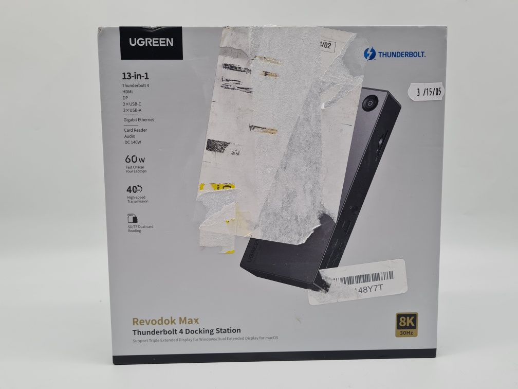 UGREEN Stacja Dokująca Hub Adapter 13w1 Thunderbolt 4 SD TF 1000 Mbps
