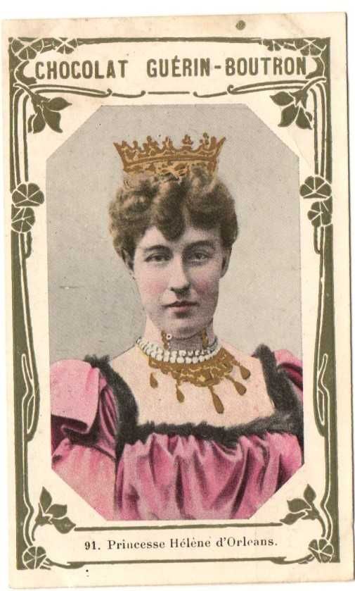 Publicidade chocolat guerin-boutron: irmãs da Rainha D. Amélia