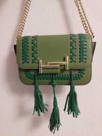 Стильна зелена жіноча сумка