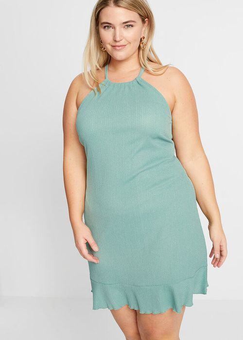 B.P.C sukienka dżersejowa szałwia 40/42.