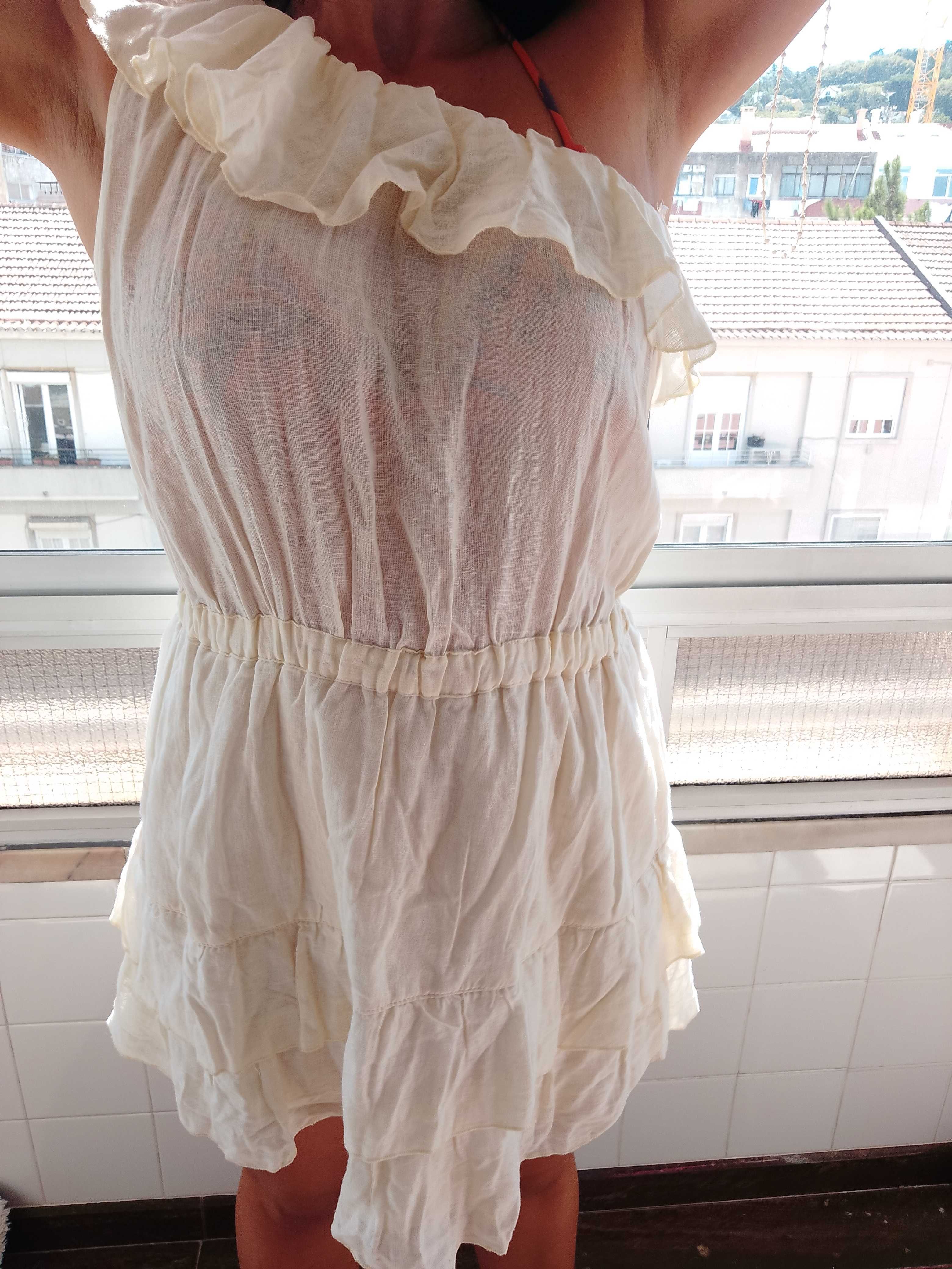 Vestido Bershka L amarelo claro