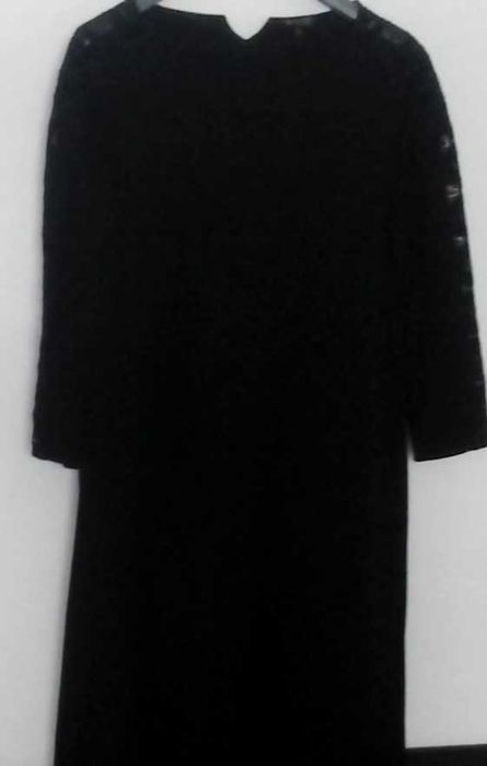 Massimo Dutti -sukienka  granatowa z koronką  roz S