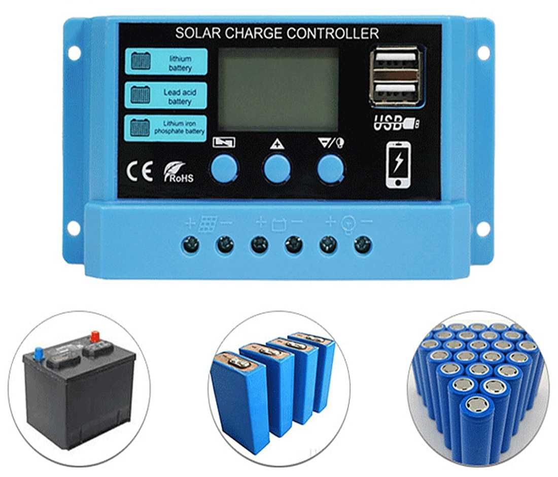 Потужний контролер заряду  сонячної батареї, з авторегулюванням, 50A