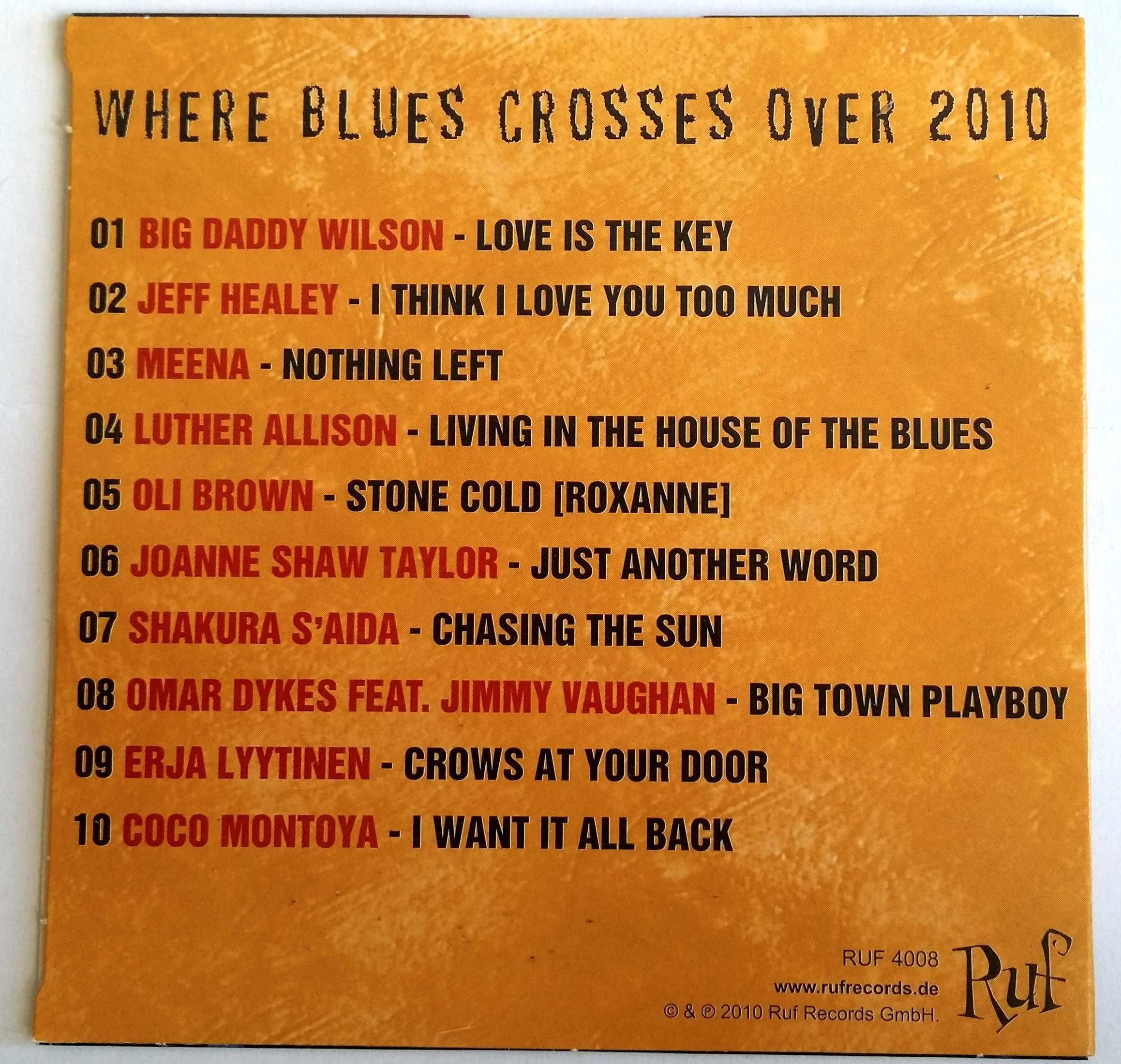 CD Where blues crosses over 2010