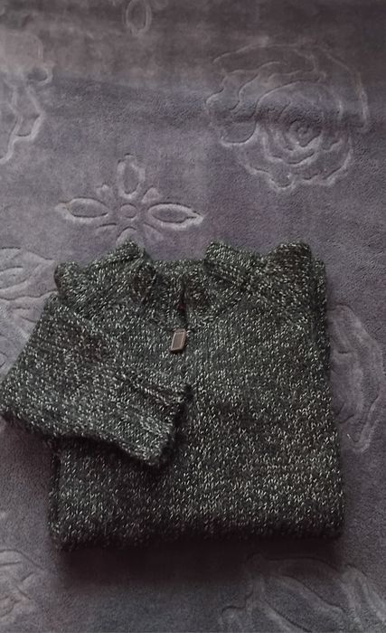 Sweter męski z wełną i alpaką Sand rozm. L