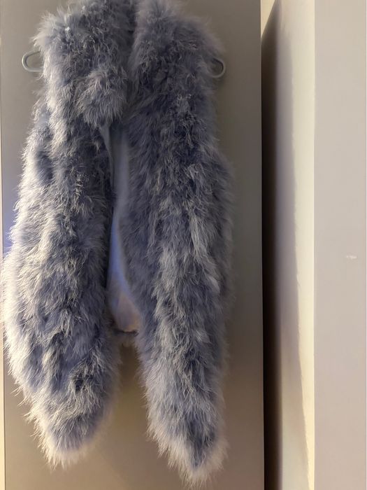 Kamizelka  z piorek strusich