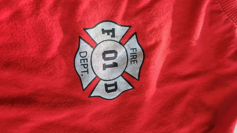 Piżama kostium strażaka 128 Cool Club stan idealny