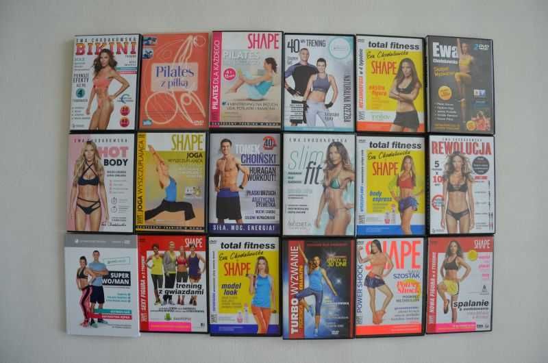 Mega zestaw 18 płyt DVD fitness joga pilates ćwiczenia Ewa Chodakowska