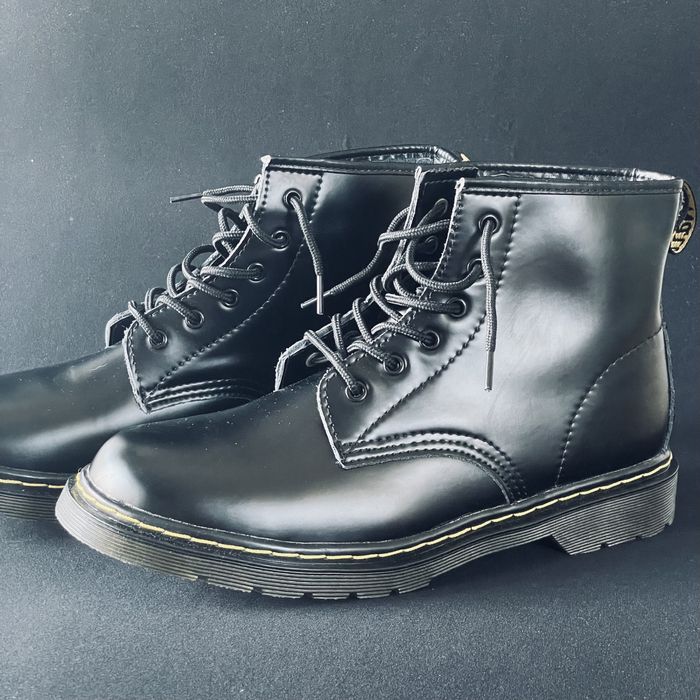 Glany botki unisex czarne 6 dziurek dr martin trzewiki traperki