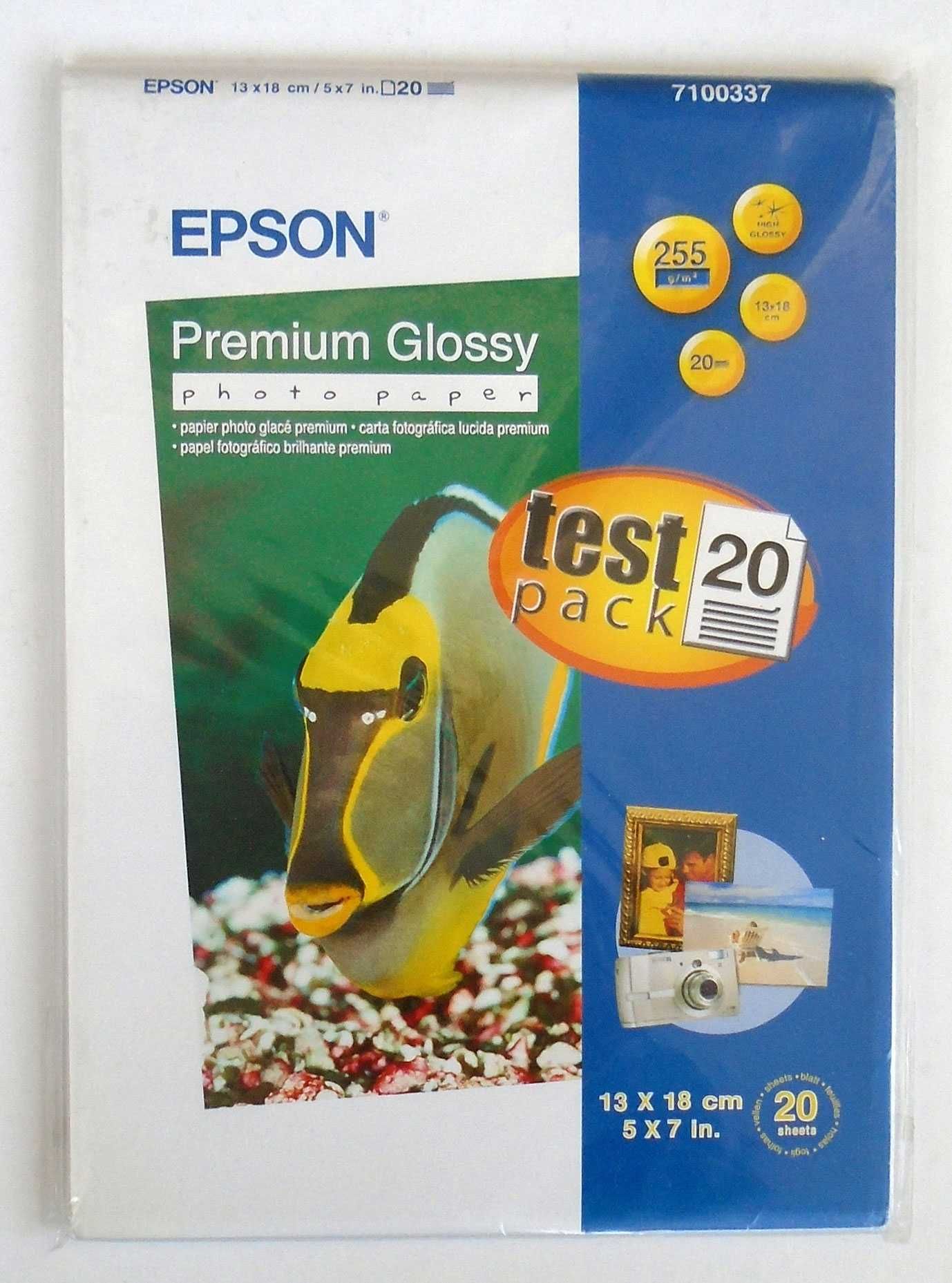 Фотобумага  EPSON Premium Glossy photo paper 255 гр/м , 13х18 см  20 л