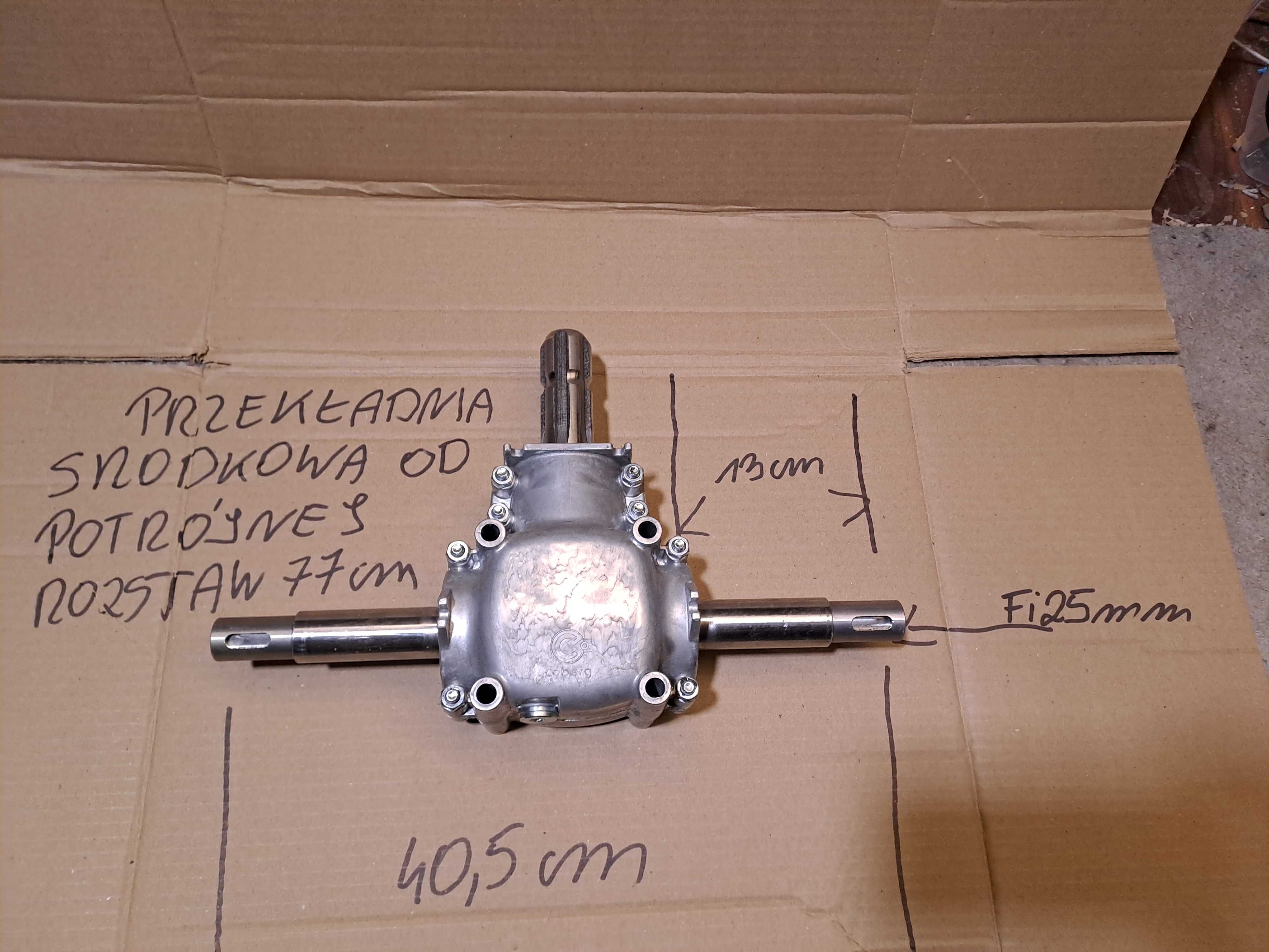 przekładnia do lejka siewki rozsiewacza środkowa