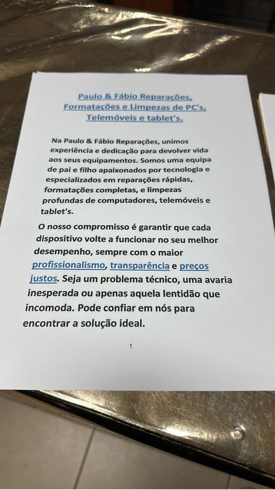 Reparações e formatacões de telemoveis, computadores e tablet’s.