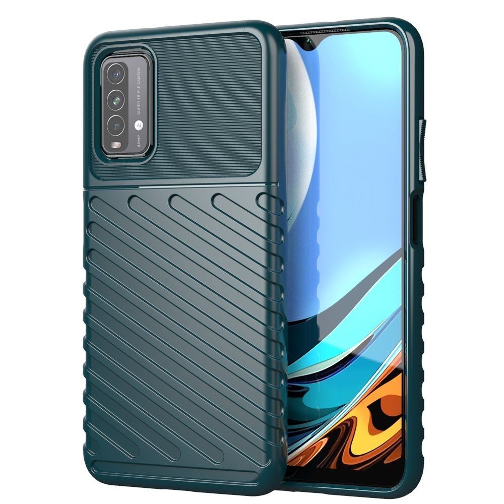 Etui Thunder Case Elastyczne Pancerne Xiaomi Poco M3 Redmi 9T Zielony