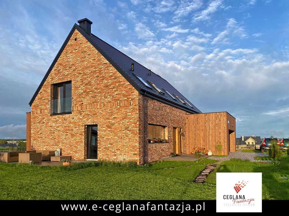 Cegła na Ścianę Elewacje Płytki Ceglane Dekoracyjne Ozdobne Lico Cegły