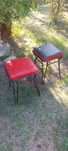 Taborety dwa retro PRL