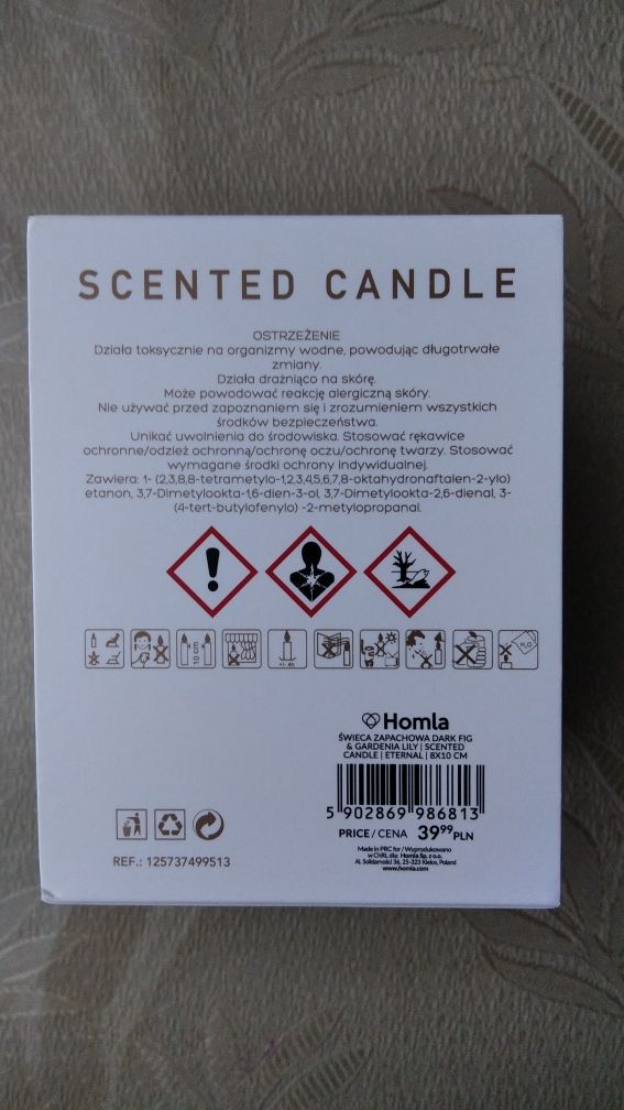 Świeczka zapachowa figa i lilia aromatic candle Homla