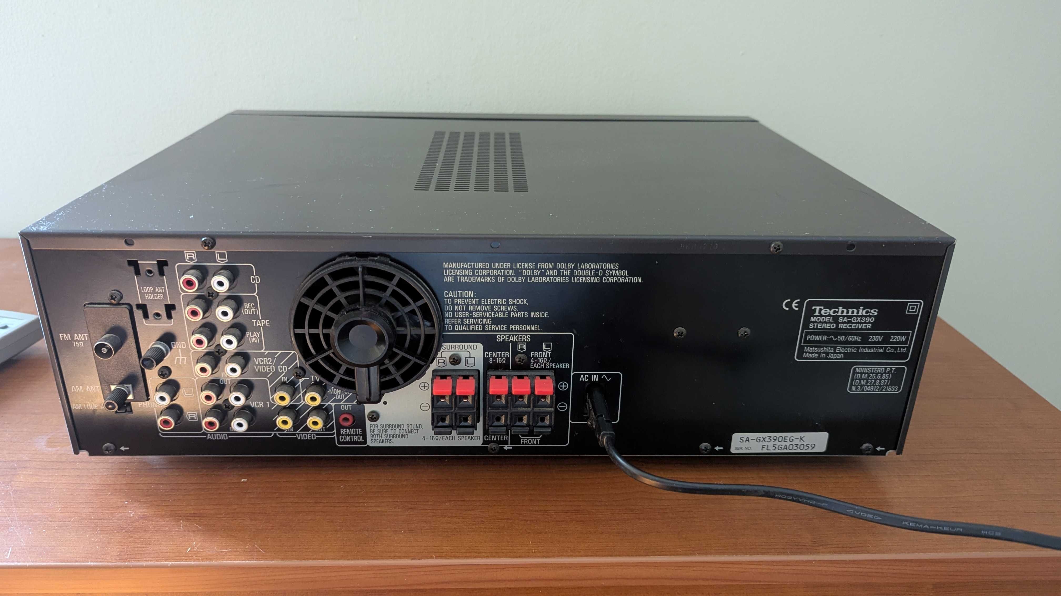amplituner Hi-Fi -  Technics SA-GX390 z pilotem