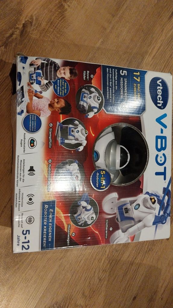 VTech NOWY ROBOT V-Bot 5 w 1 z silnikami i ekscytującymi misjami Nowy