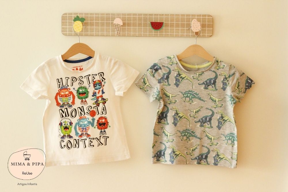 Lote de 9 tshirts 18/24 meses