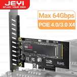 Адаптер JEYI M.2 NVME to PCIe 4.0/3.0 X4 X8 X16 64Gbps