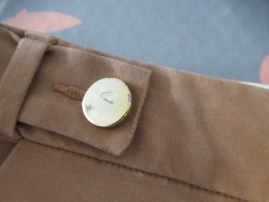 F&F brązowe spodnie 44 cygaretki