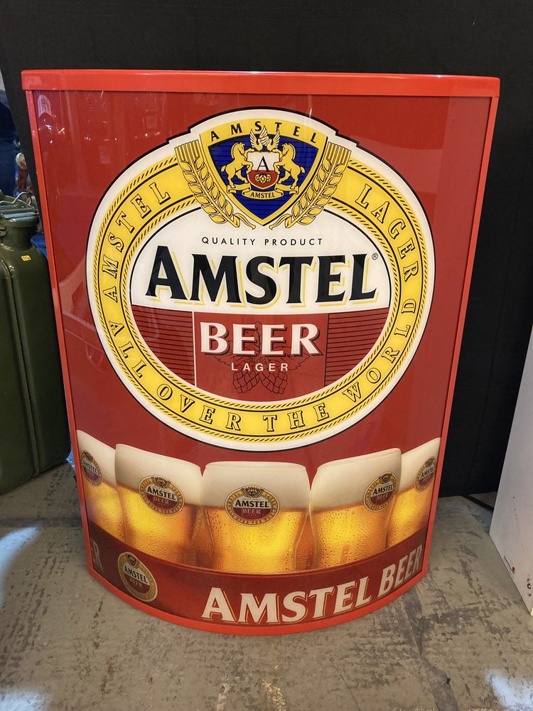 Reclame luminoso Amstel com 45cm x 61cm x 15,5cm