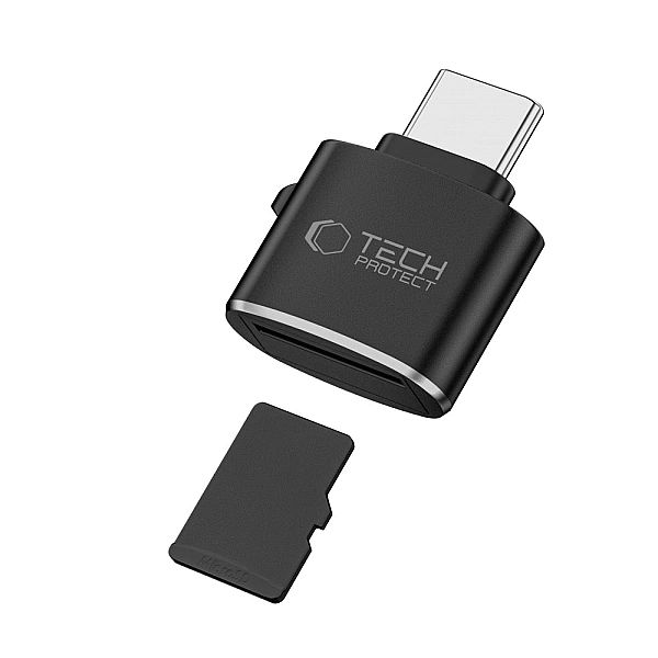 Tech-Protect Ultraboost Type-C To Card Reader Micro Sd/Tf Black