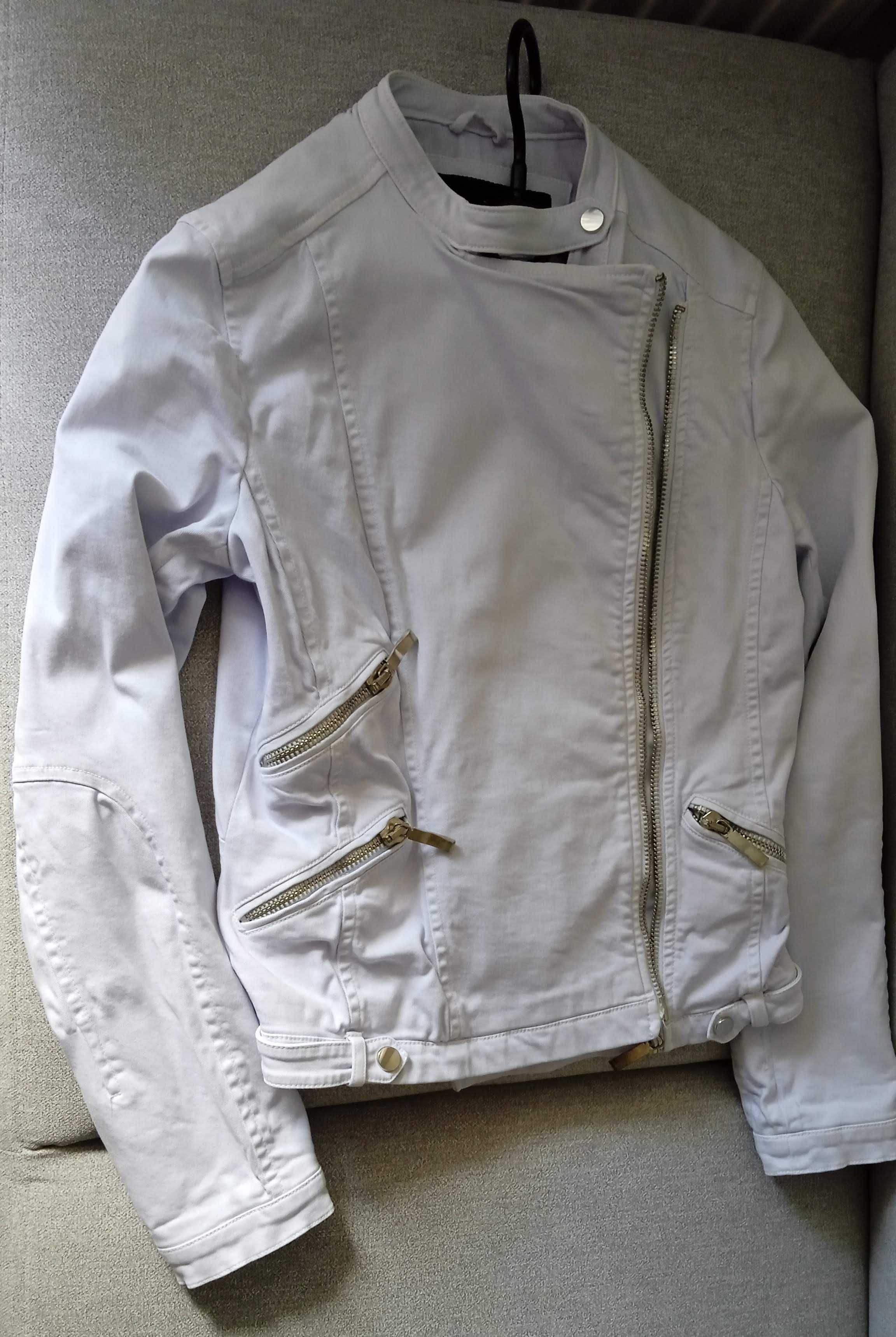 ZARA- ramoneska,  kurtka, blezer niebieski r.34/XS