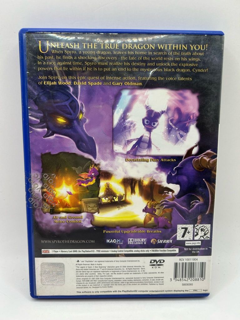 The Legend of Spyro A New Beginning 3xA Ps2 nr 9081
