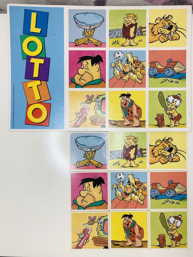 Gra Lotto, Memory Flintstonowie Hanna-Barbera, vintage