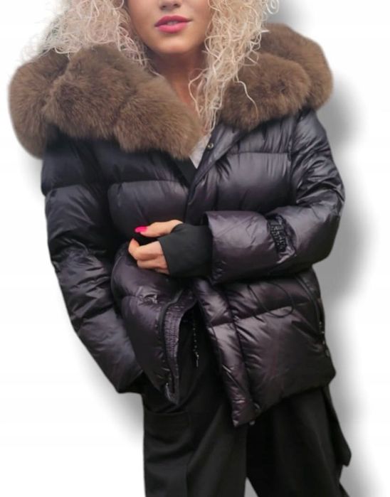 Blackgold kurtka puchowa jenotem typ liza bruce miss fofo roz.M