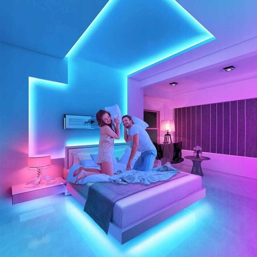 Підсвічування стелі стін LED стрічкою світлодіодною RGB pixel smart 8