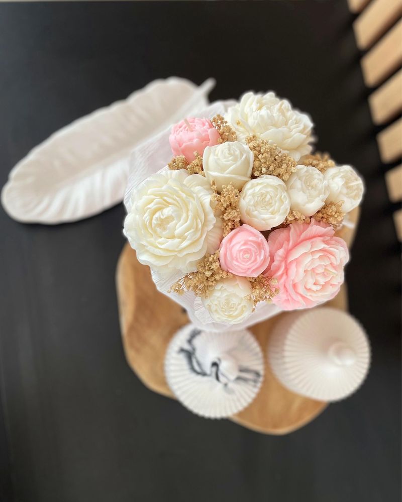 Flower box z swiec sojowych
