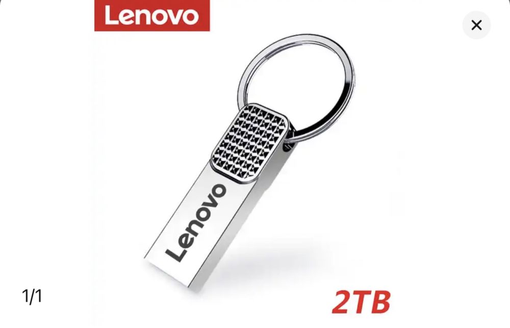 Lenovo czytnik pamięci, pendrive 2 Tb + przedłużka na C