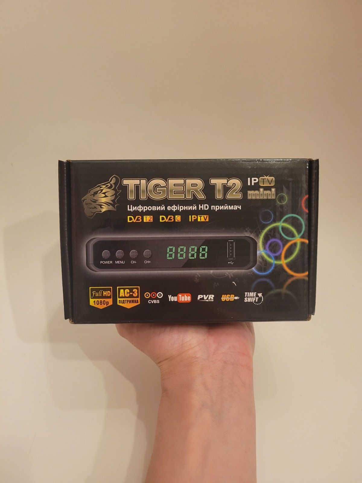 Тюнер T2 tiger IPTV mini приставка цифрова для телевізора телевизора