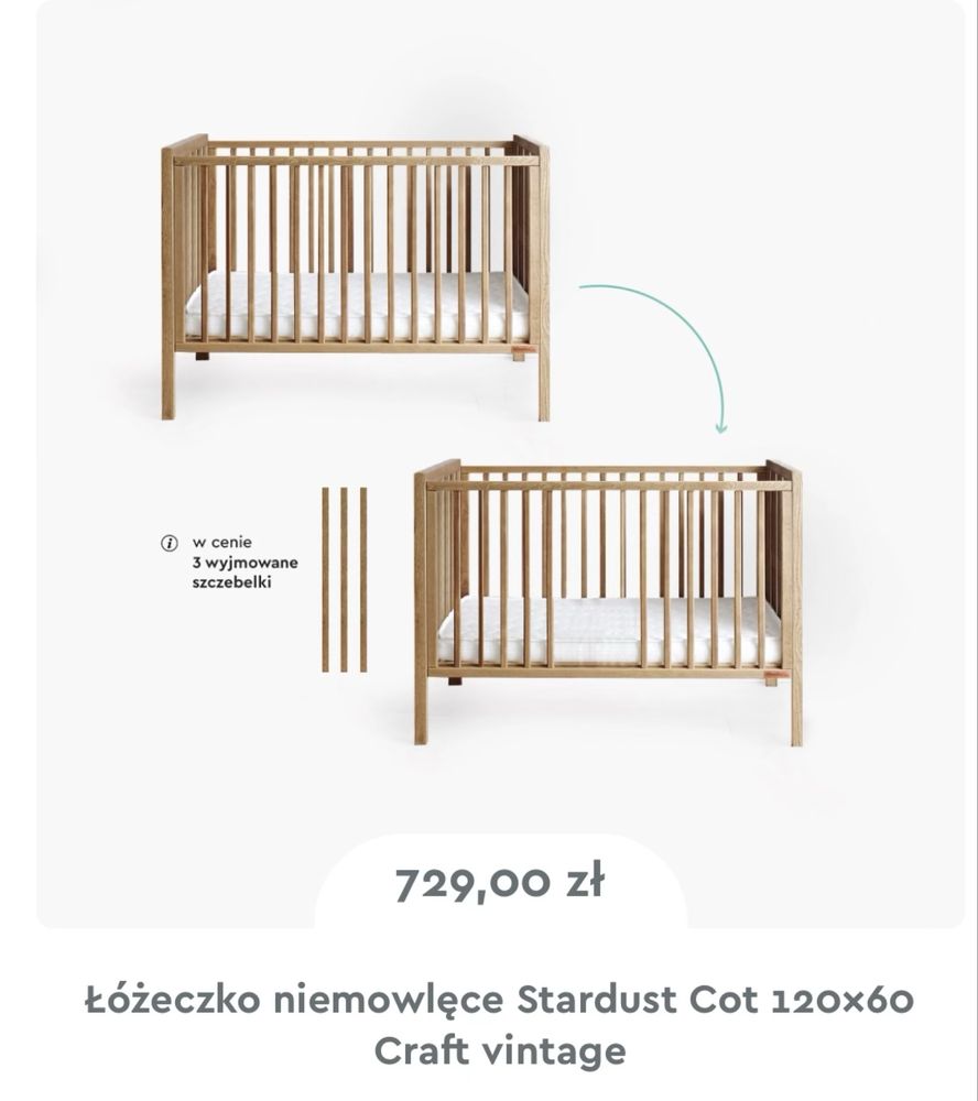 Łóżeczko niemowlęce woodies