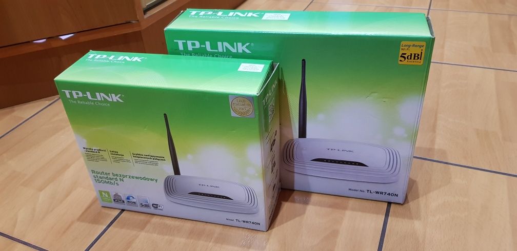 2 Routery TP-LINK Model-WR740N Stan Bardzo dobry Polecam