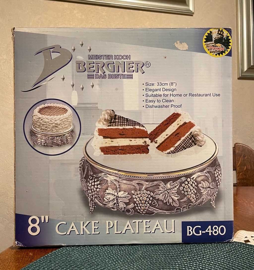 Elegancka patera na tort, ciasto, owoce.
