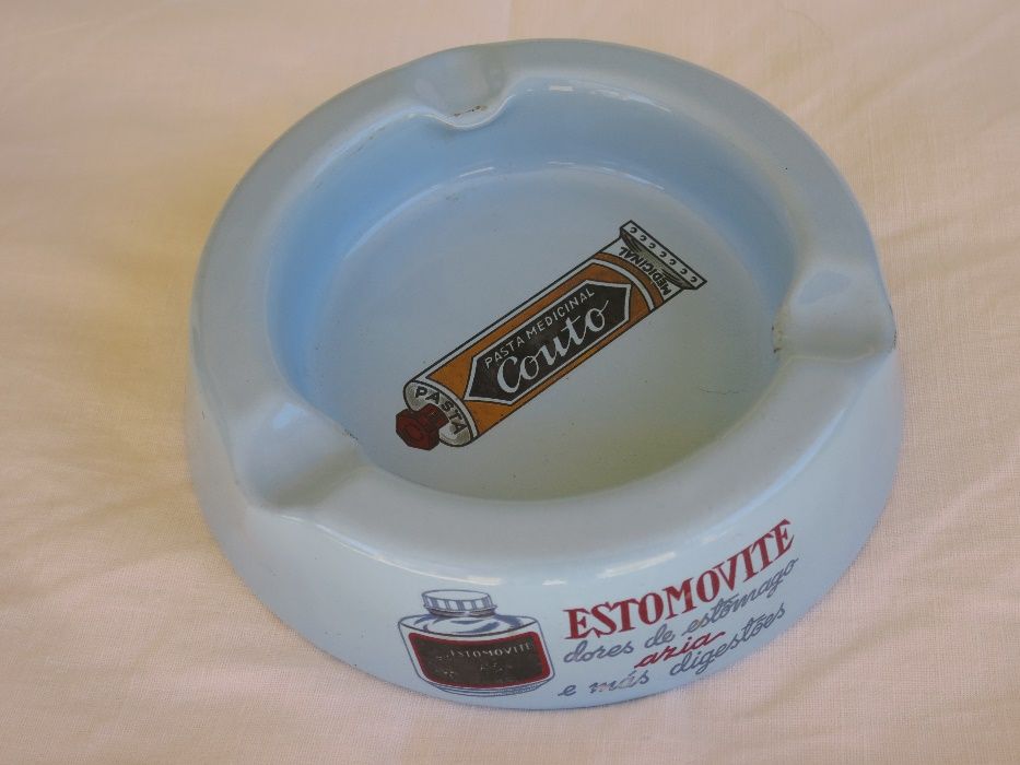 Cinzeiro antigo Pasta Couto, Ailibarim Estomovite vintage