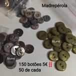150 botões de madrepérola