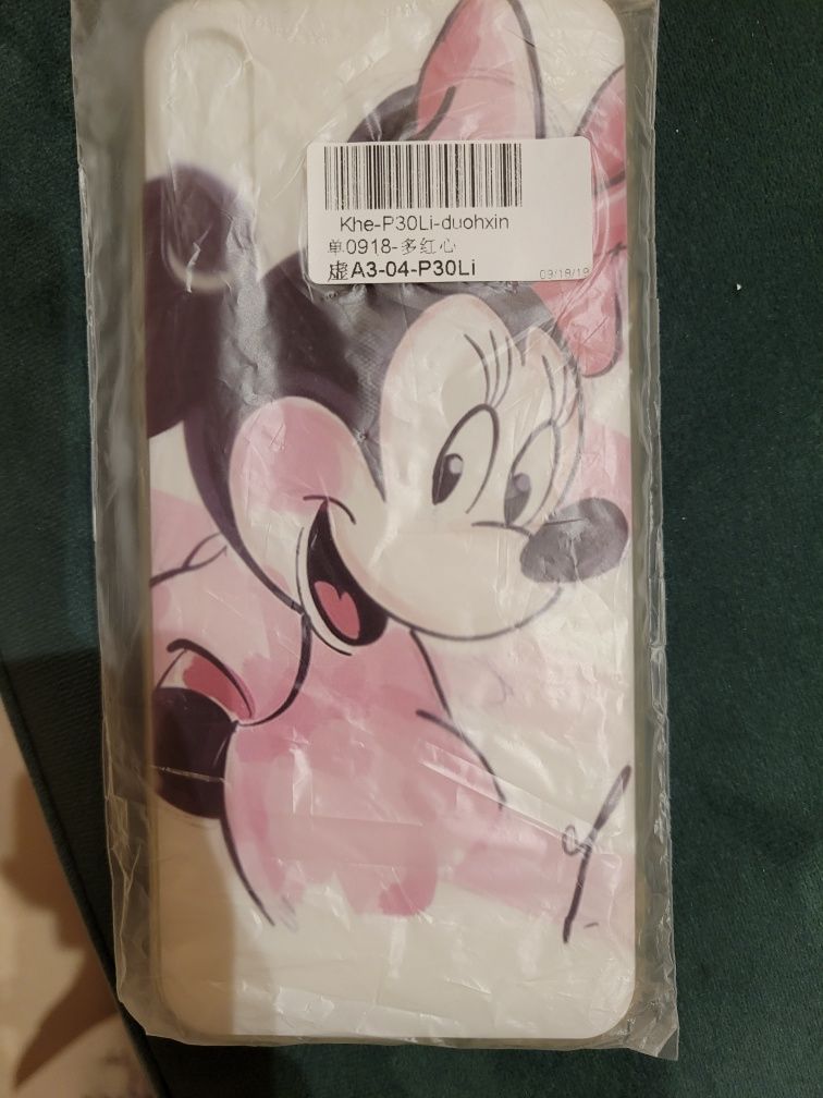 Capa/bolsa Huawei p30 lite, da Minnie, rosa/verde novas