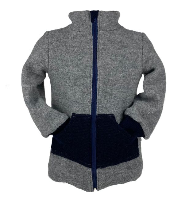 Kurtka 100% wełna parzona 92 cm wool dwuwarstwowa ty.bles