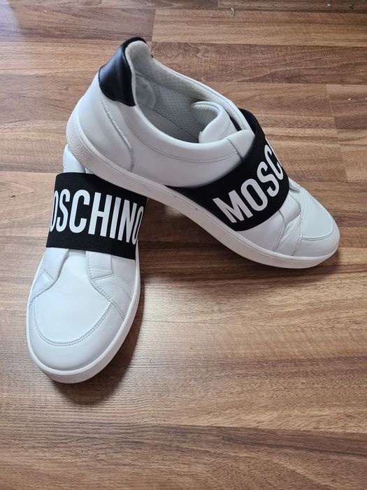 Moschino sneakersy niskie trampki męskie Białe rozmiar 44