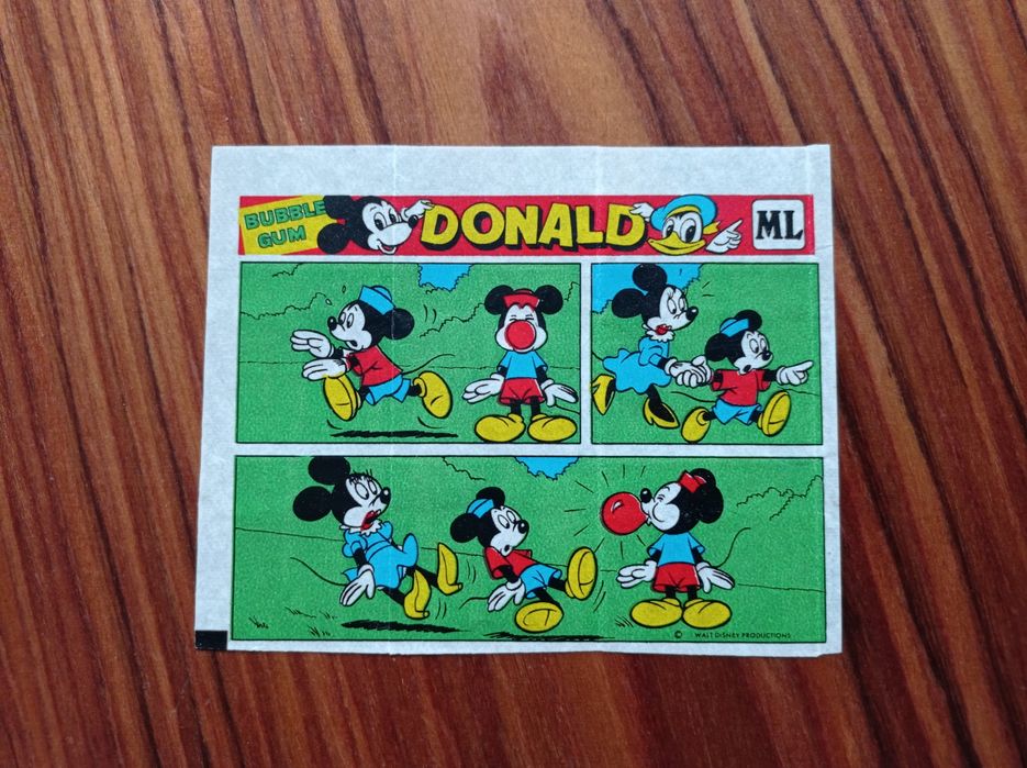 Oryginalne historyjki obrazki z Guma Donald PRL