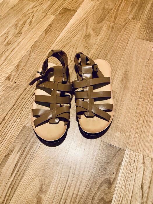 Sandálias Zara Castanhas de pele