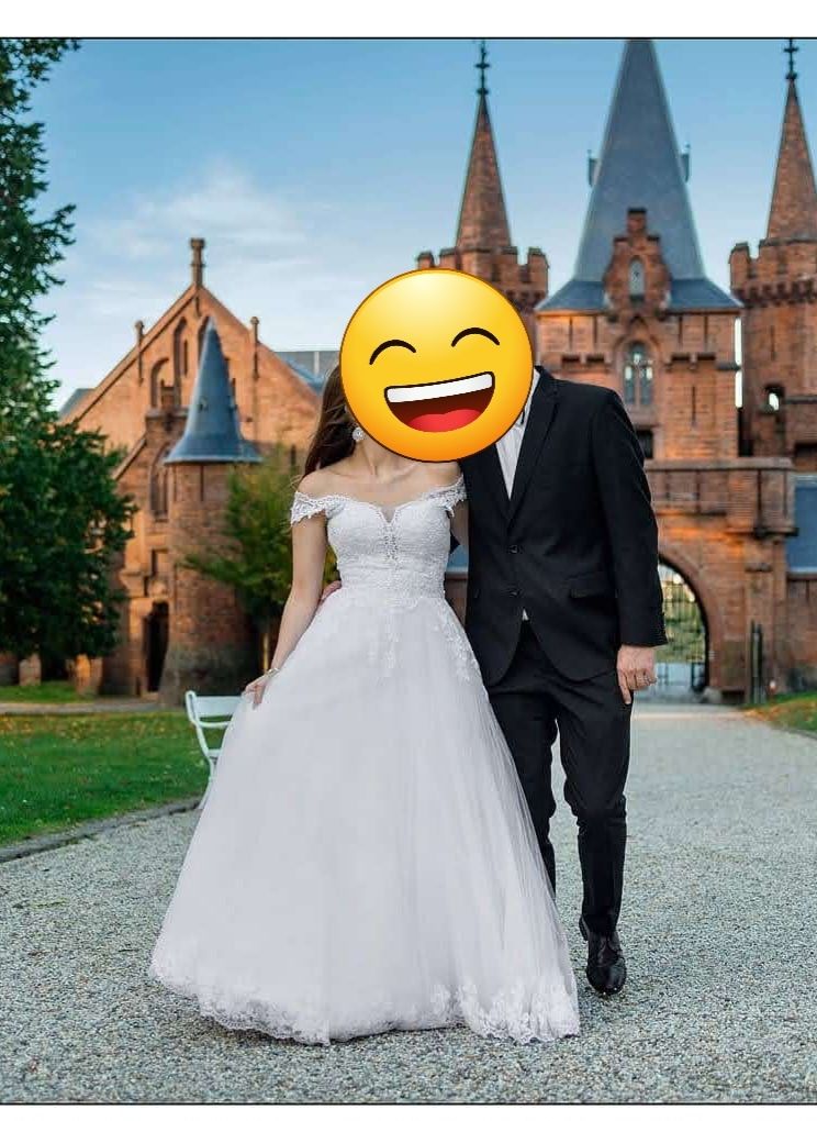 Suknia ślubna hiszpanka + gratis welon 3 m