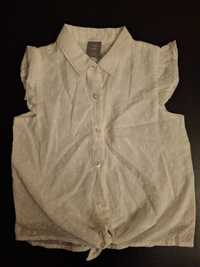 Bluzka 110, biała, haft