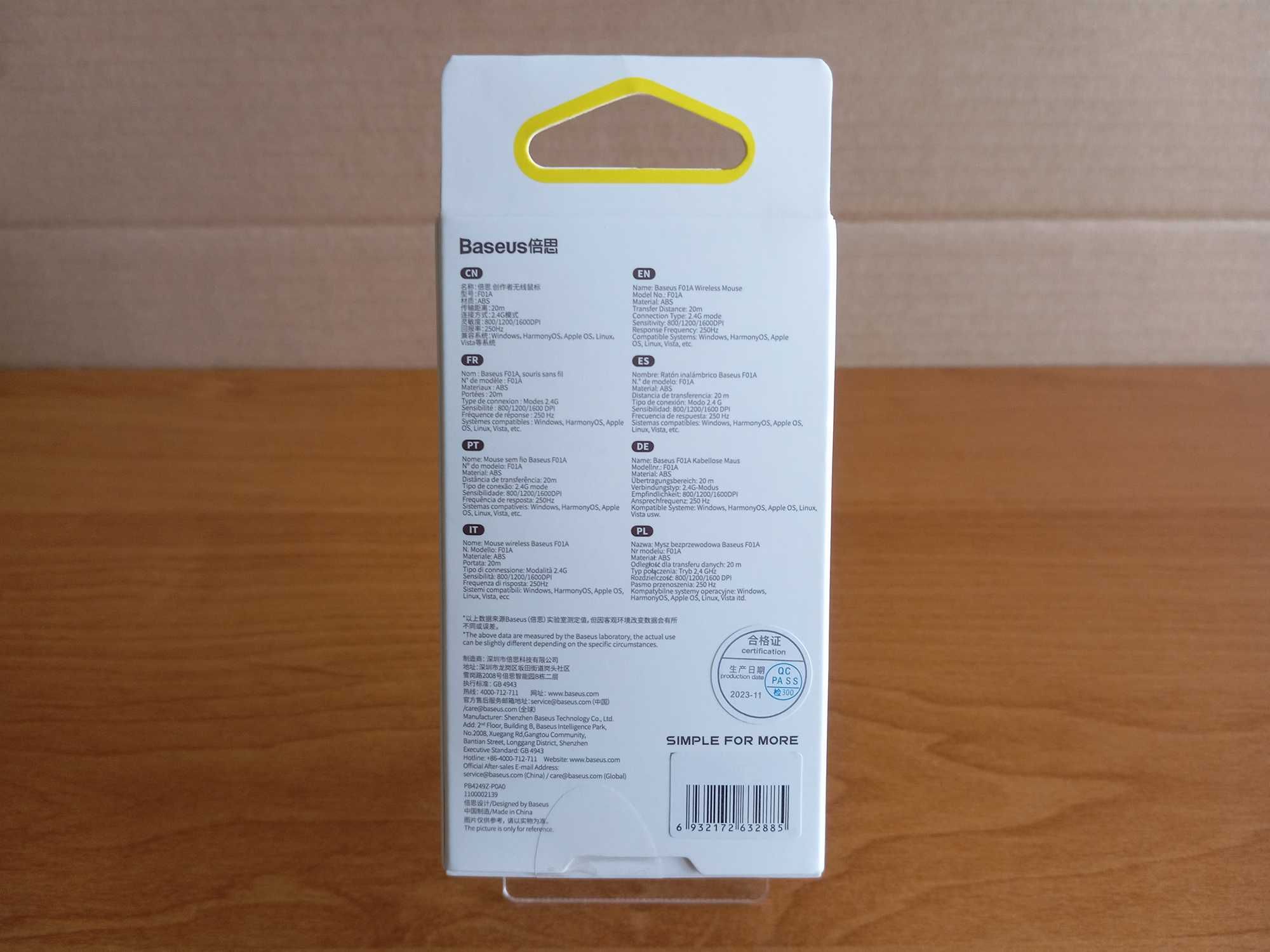 [NOWY] Mysz Bezprzewodowa 2.4 GHz Baseus F01A